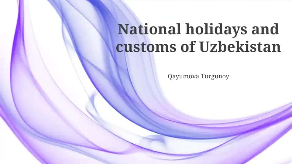 National holidays and customs of Uzbekistan