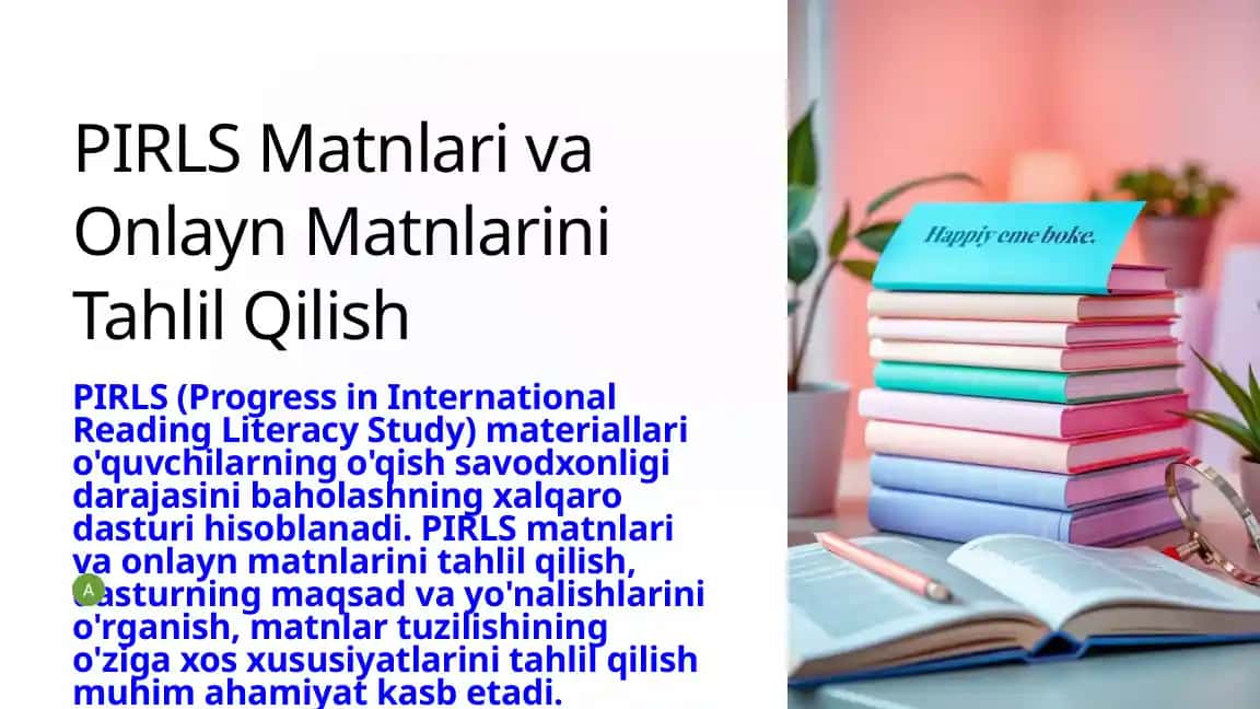 PIRLS Matnlari va Onlayn Matnlarini Tahlil Qilish