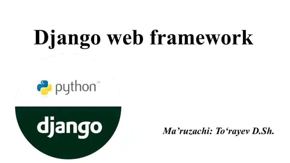 Django web framework