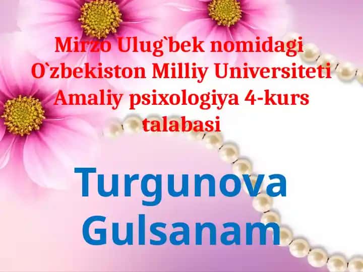 Amaliy psixologiya kurslariga oid nomidagi "MASHAQQATLARNI YENGIB O’TISH" mavzusidagi darslik