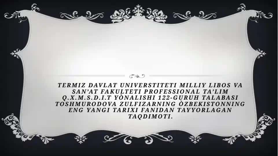 Taqdimot: Sovet davlatining tanazzulga yuz tutishi