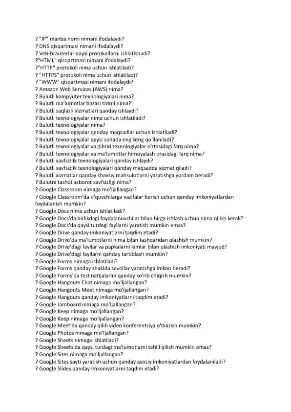 Bulutli Texnologiyalar va Xavfsizlik