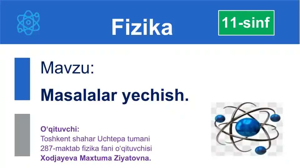 Fizika masalalar to'plami