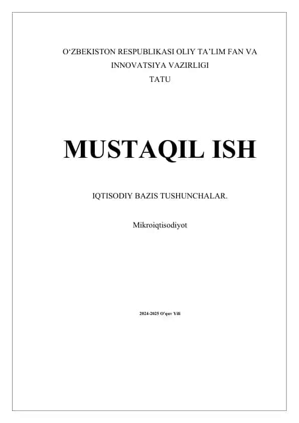 Iqtisodiy bazis tushunchalari