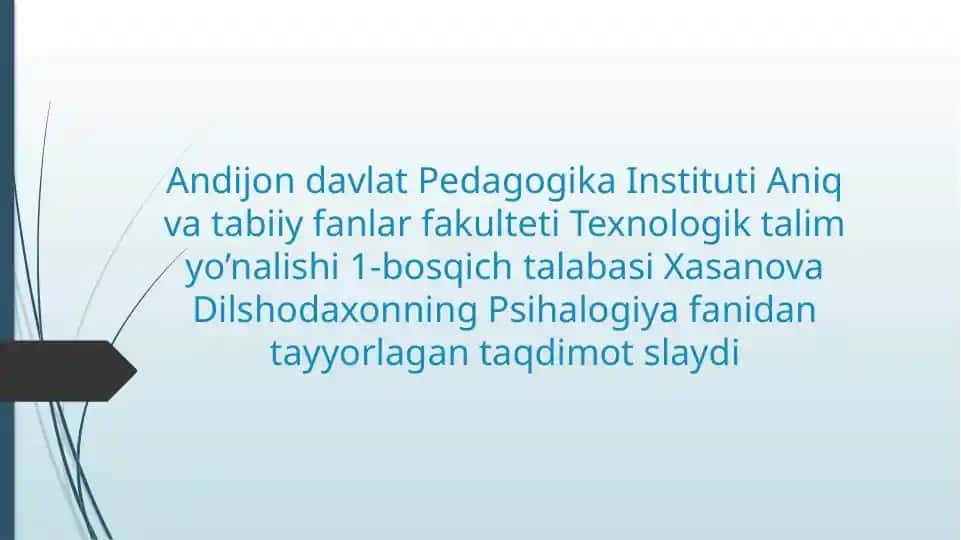 Kichik guruhlar psixologiyasi taqdimot slaydi