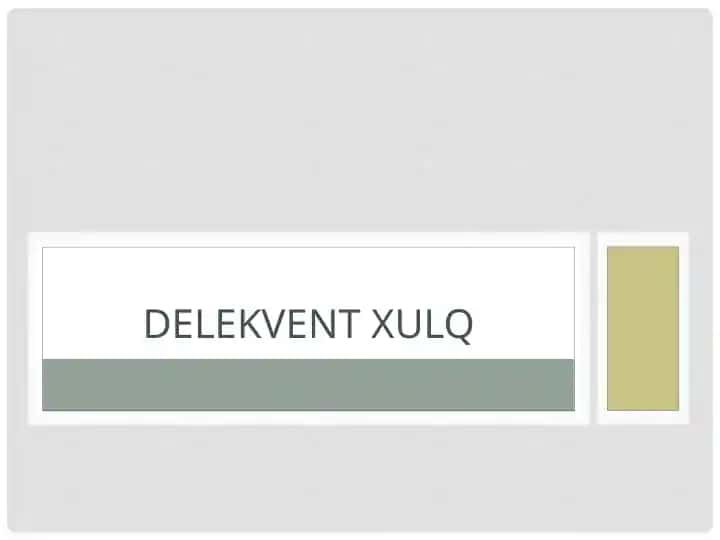 Delinkvent xulq