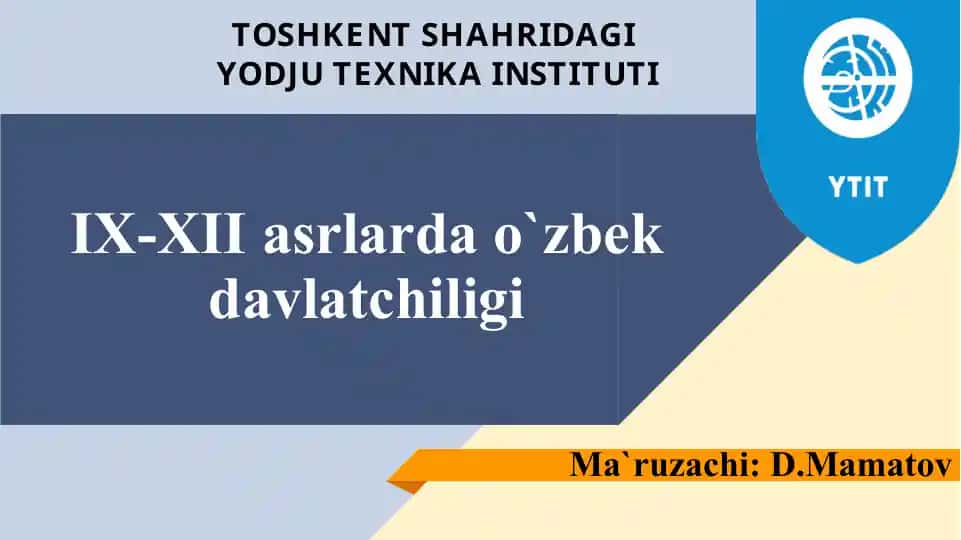 O`zbek davlatchiligi