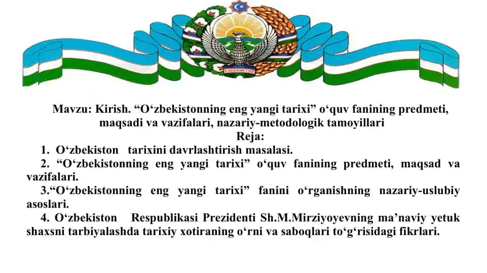 "O‘zbekistonning eng yangi tarixi"