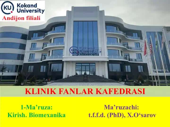 Kirish.Biomexanika