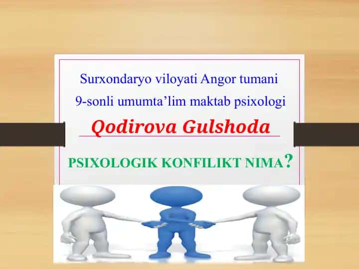 Psixologik konflikt nima?