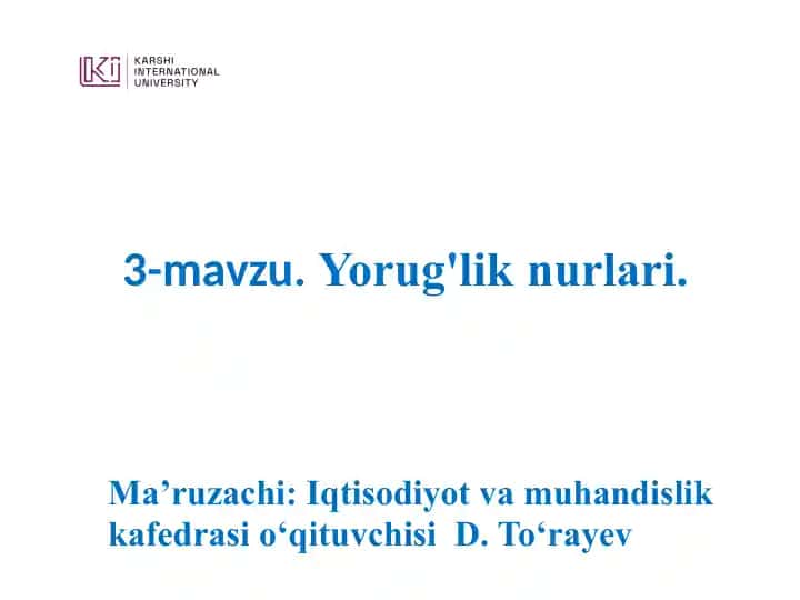 Yorug'lik nurlari