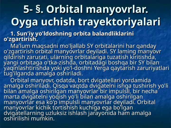 Orbital manyovrlar