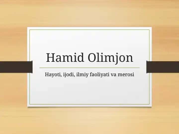 Hamid Olimjon