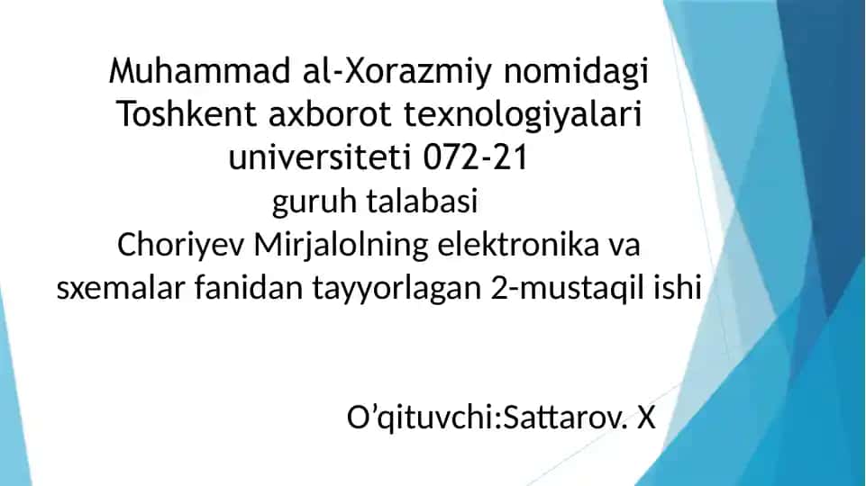 Sinusoidal tok zanjirida quvvat
