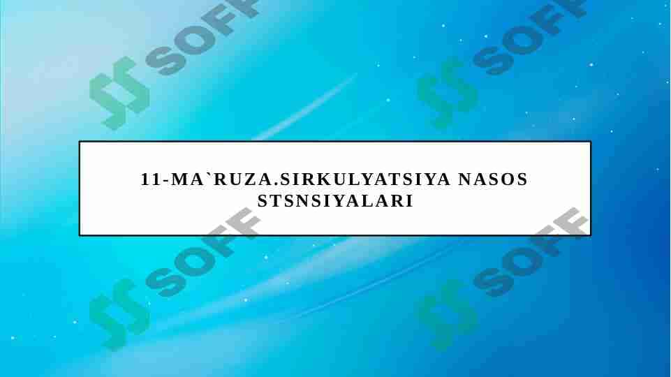 Sirkulyatsiya nasos stsnsiyalari