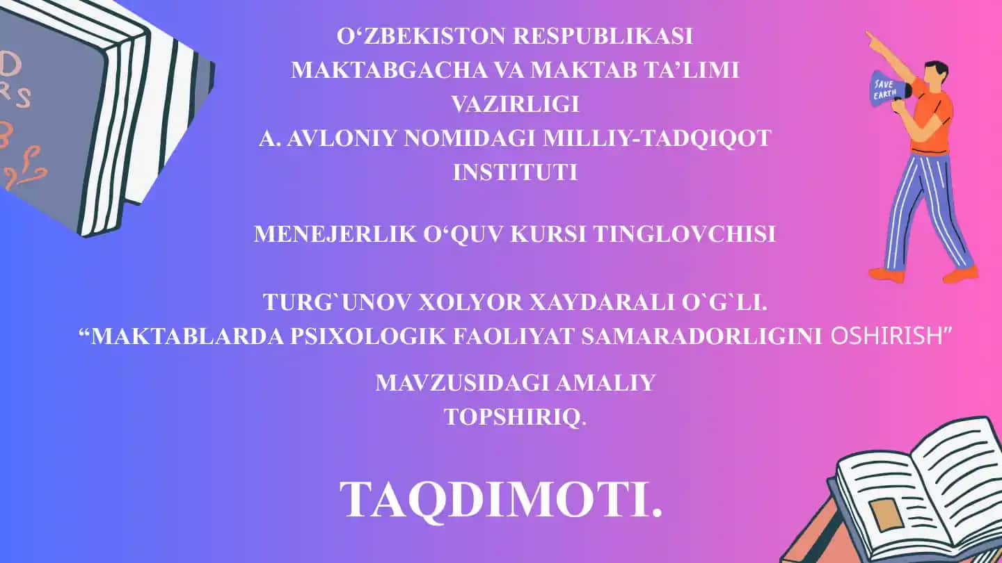 Maktablarda psixologik faoliyat samaradorligini oshirish