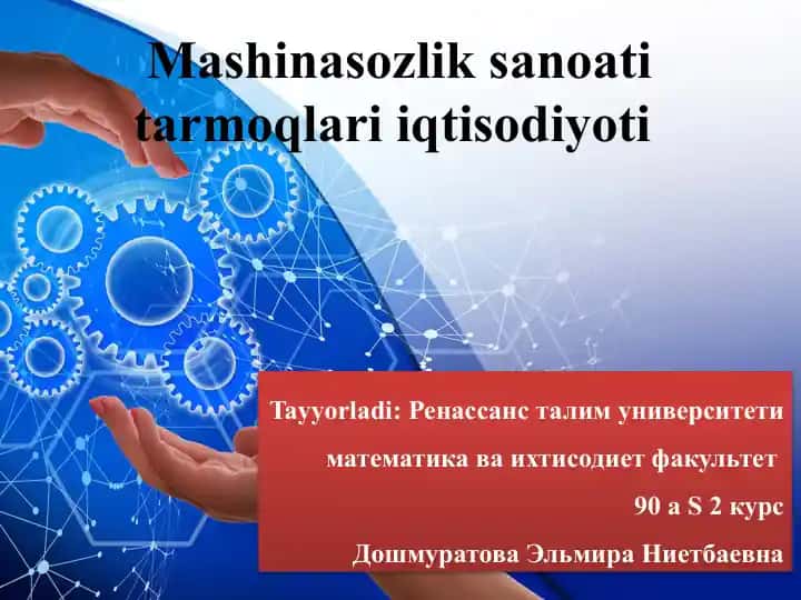 Mashinasozlik sanoati