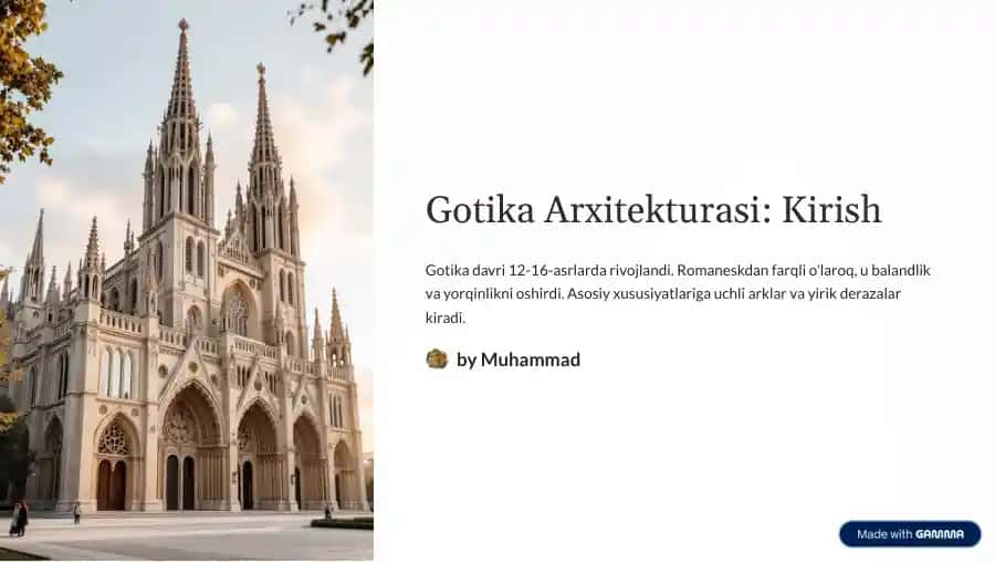 Gotika Arxitekturasi: Kirish