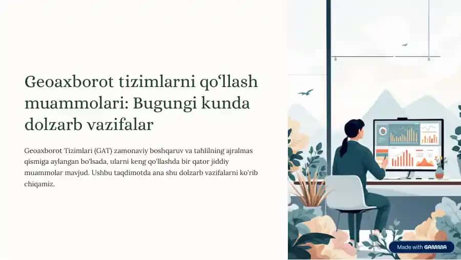 Geoaxborot tizimlarni qo'llash