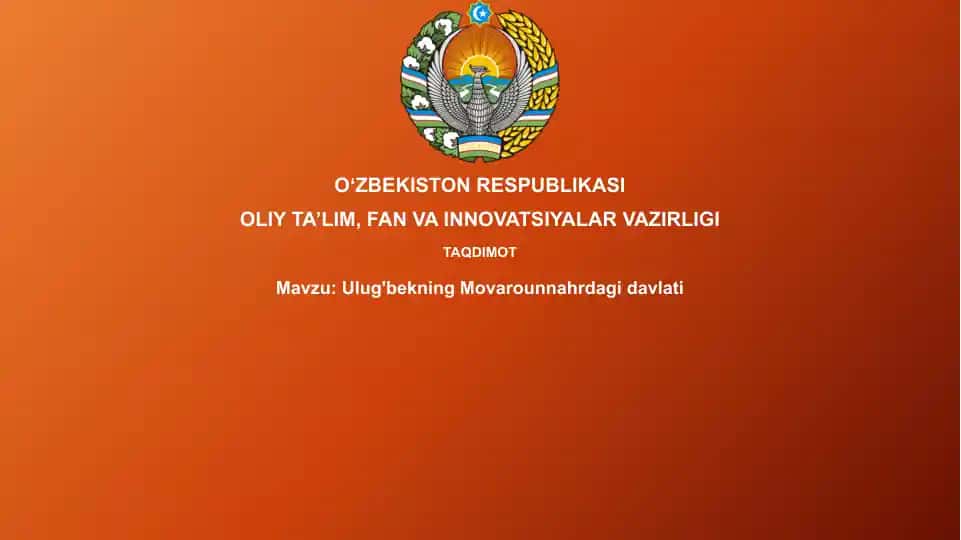 Ulug'bekning Movarounnahrdagi davlati