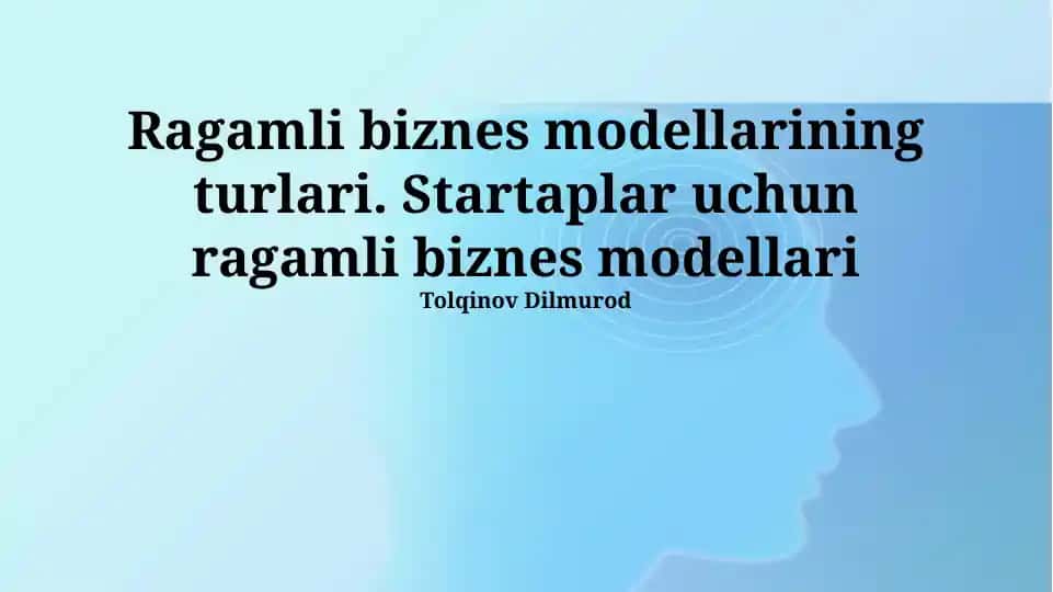 Raqamli biznes modellari