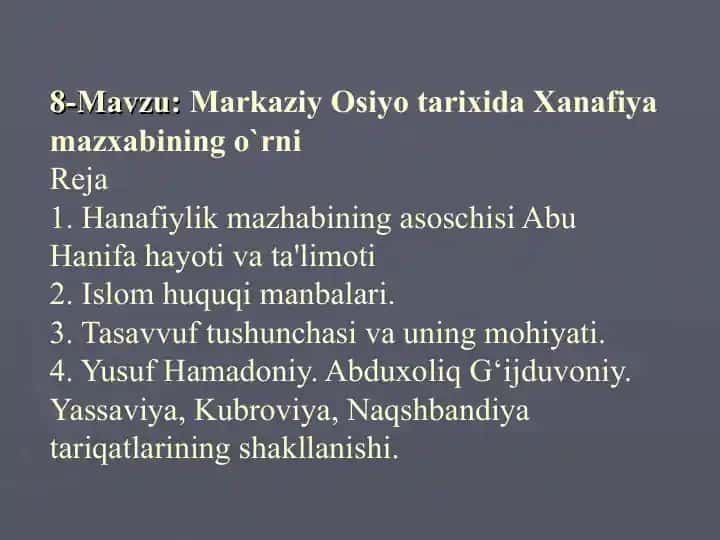 Xanafiya Mazhabi