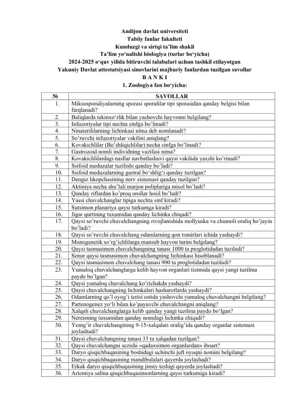 Davlat attestatsiyasi sinovlari