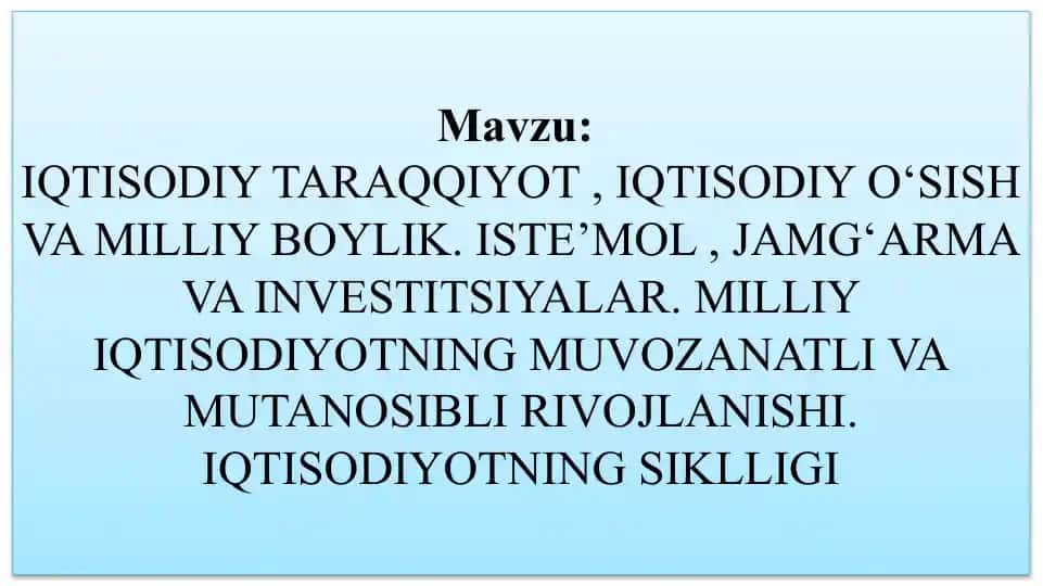 Iqtisodiyotning sikkligi