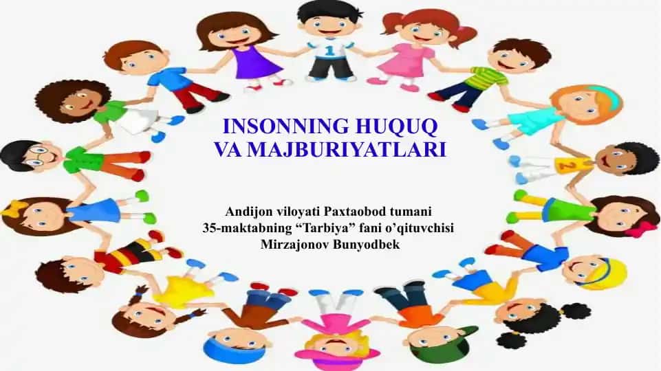INSONNING HUQUQ VA MAJBURIYATLARI