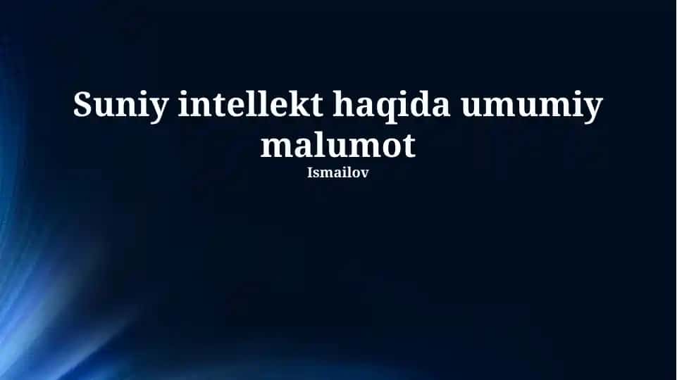 Sun'iy intellekt