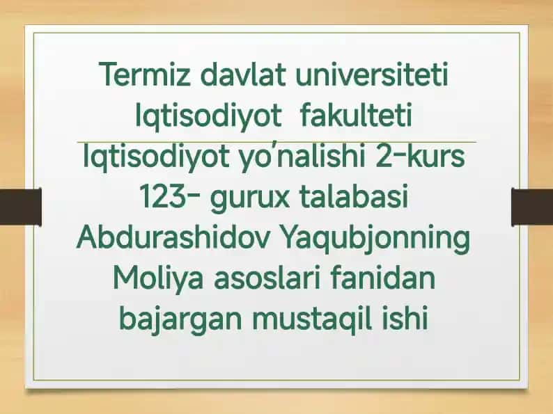 Oʻzbekiston Respublikasi Moliya vazirligi: uning moliyani boshqarishdagi vazifalari, huquq va majburiyatlari