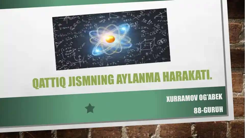 Qattiq jismning aylanma harakati