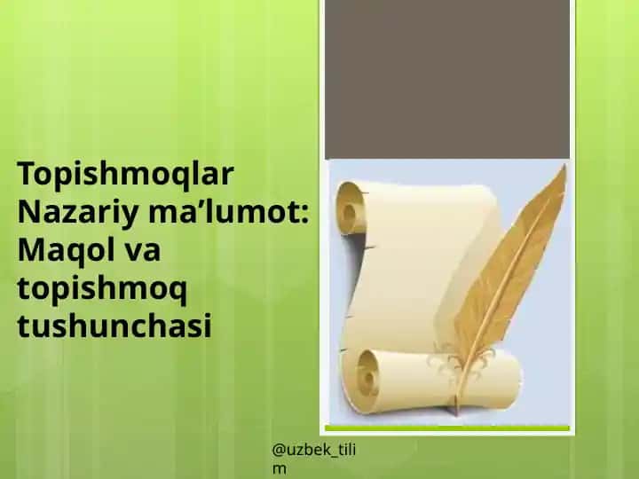 Topishmoqlar