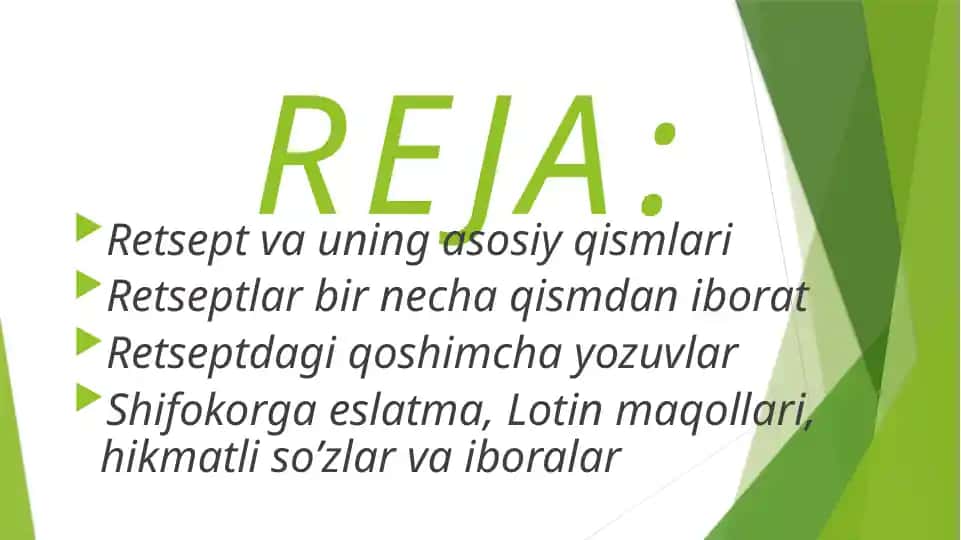 Retseptlar