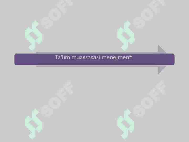 Ta'lim muassasasi menejmenti.