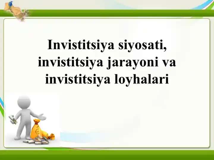 Investitsiya siyosati va jarayoni