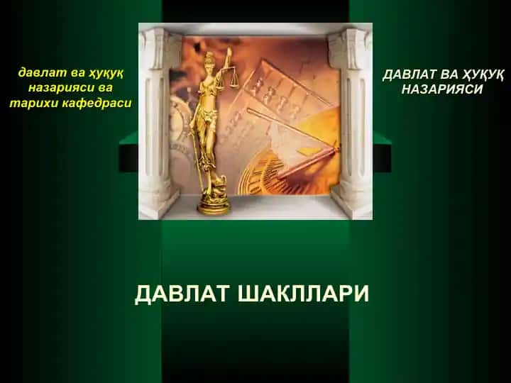 ДАВЛАТ ШАКЛЛАРИ