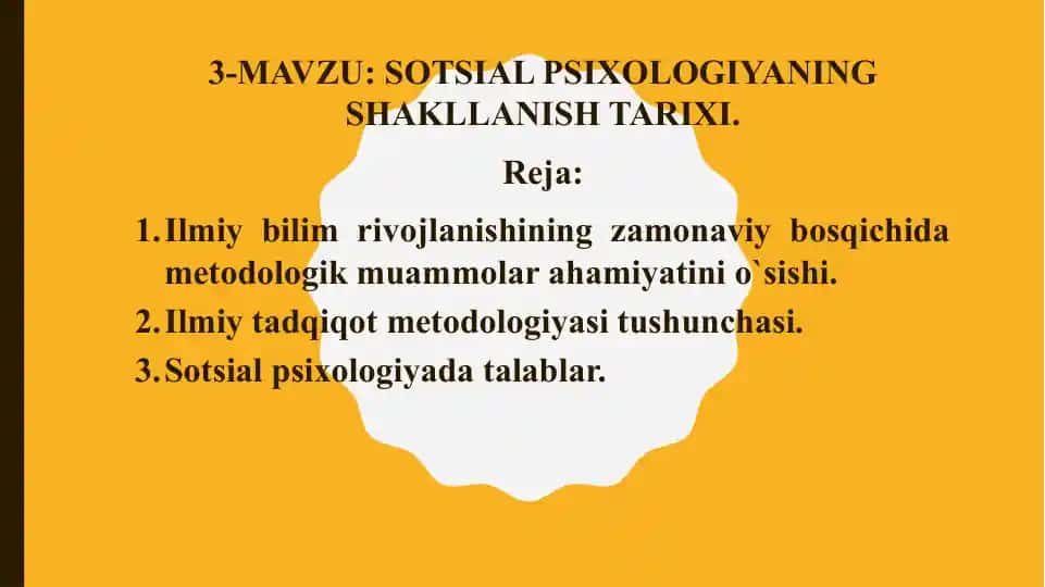 SOTSIAL PSIXOLOGIYANING SHAKLLANISH TARIXI