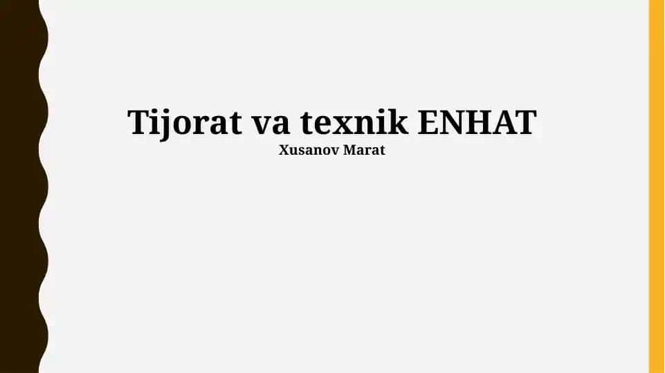 Tijorat va texnik ENHAT