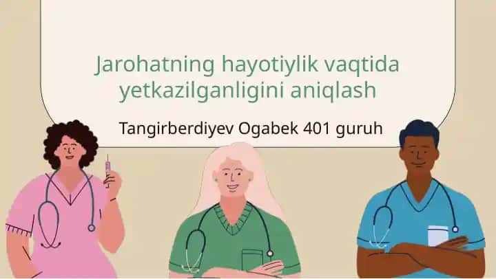 Jarohatning hayotiylik vaqtida yetkazilganligini aniqlash