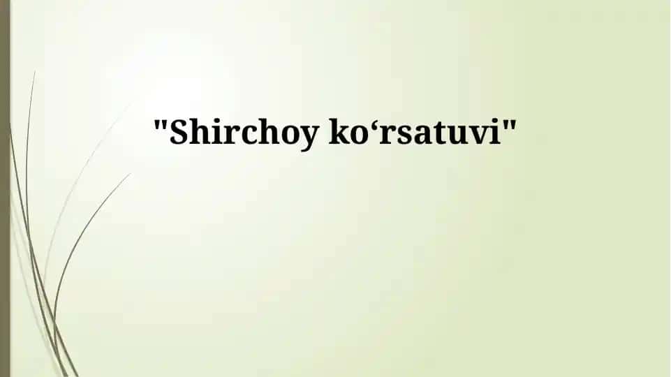 Shirchoy Show