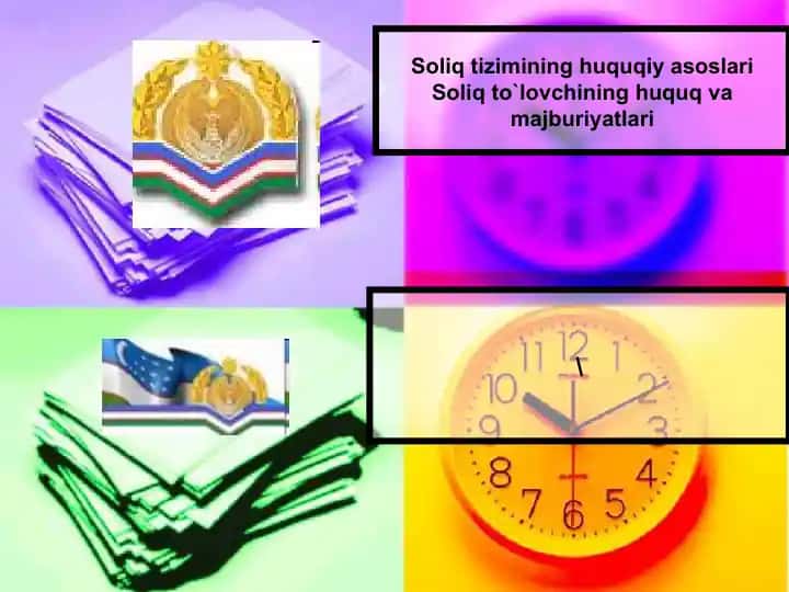 Soliq tizimining huquqiy asoslari