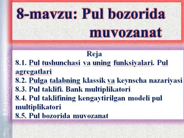 Pul tugallaganlar haqida ta'lim