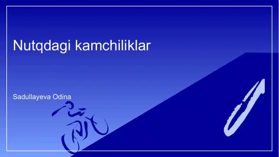 Nutqdagi kamchiliklar