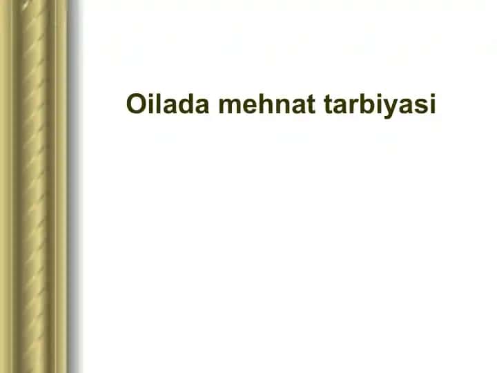 Mehnat tarbiyasi