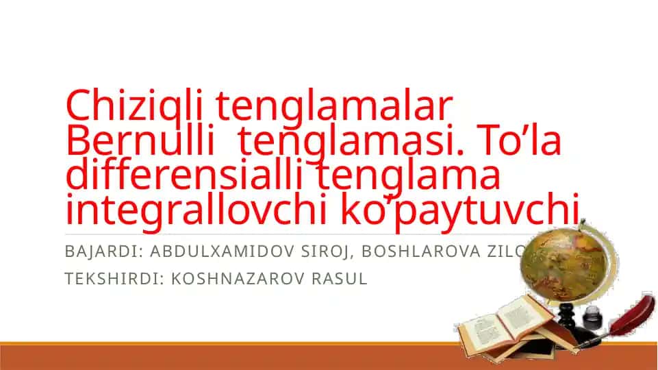 Chiziqli differensial tenglamalar