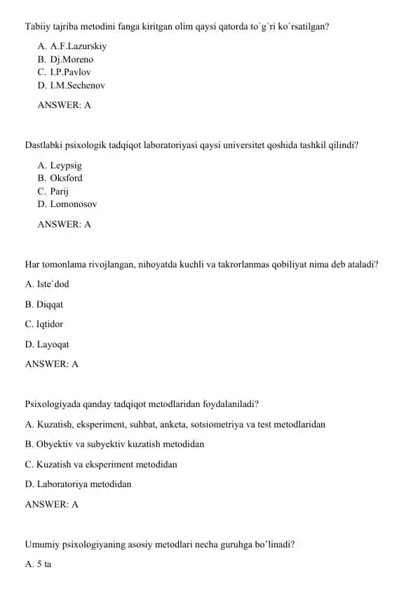 Psixologiya tadqiqot metodlari