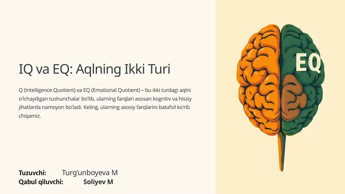 IQ va EQ: Aqlning Ikki Turi