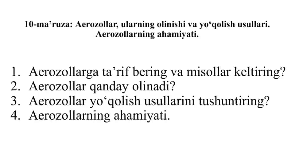Aerozollar