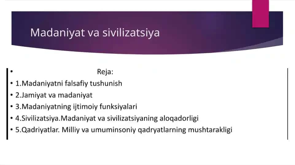 Madaniyat va sivilizatsiya